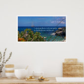 Poster Karibik Wasserfarbe Poesie Drucken (Küche)