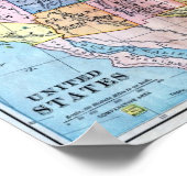 Poster - Karte der amerikanischen Staaten (Ecke)