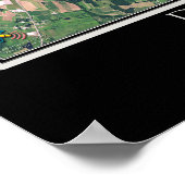 Poster Karte für Deep Creek Lake Maryland Satellit (Ecke)