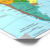 Poster - Karte von Südamerika (Ecke)