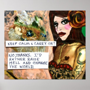 POSTER-KEEP RUHE UND MACHEN WEITER? POSTER