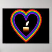 Poster-Kerze im Regenbogen Poster (Vorne)