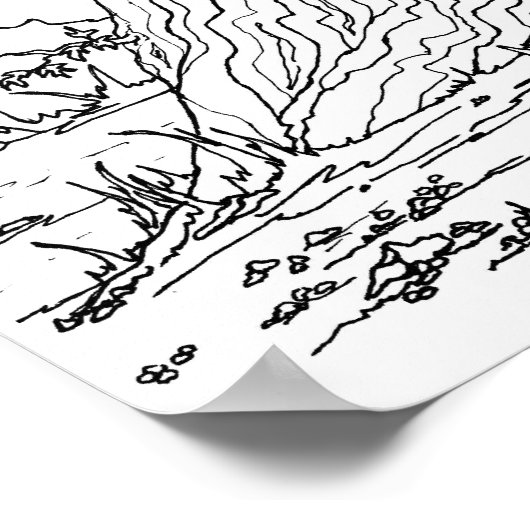 Poster - Kies unter einem Baum (Ecke)