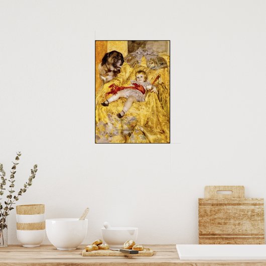 Poster: Kind und Heiliger Bernard: Kunst von Ander Poster (Küche)