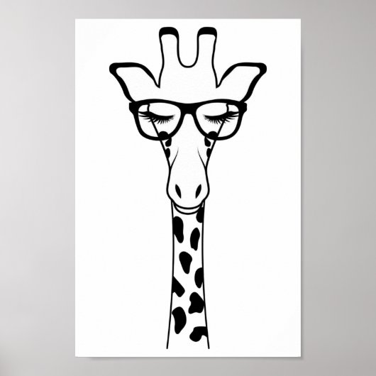 Poster- Kinderzimmer Kinder Schlafzimmer Giraffe B Poster (Vorne)