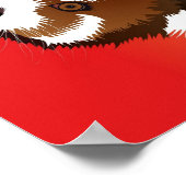 Poster Kleiner Panda (Ailurus fulgens) (Ecke)
