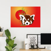 Poster Kleiner Panda (Ailurus fulgens) (Heimbüro)