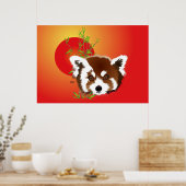 Poster Kleiner Panda (Ailurus fulgens) (Küche)
