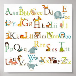 Poster - Kleines Schlafzimmer Alphabet Chart