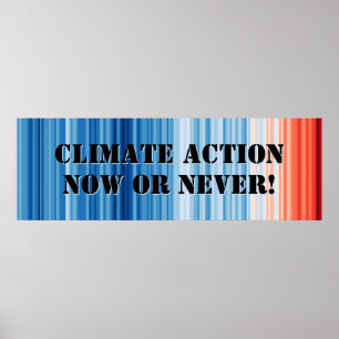Poster Klimanotstreifen Wissenschaft Wandkunst