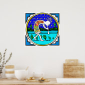 Poster: Kokopelli unter den Sternen Poster (Küche)