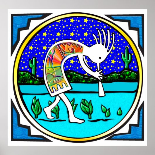 Poster: Kokopelli unter den Sternen Poster (Vorne)