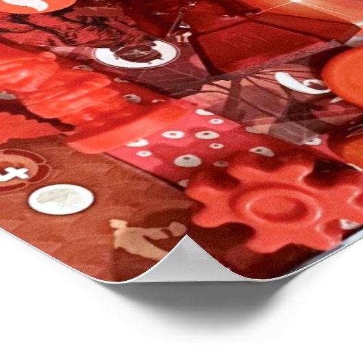 Poster: Komponenten des Red Board-Spiels Poster (Ecke)