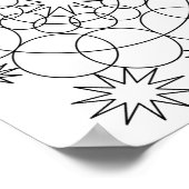 Poster - Kreise und Sterne Mandala zu Farbe (Ecke)