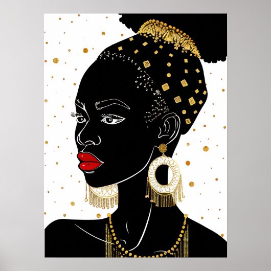Poster-Kunst für Afrikanerin Poster (Vorne)