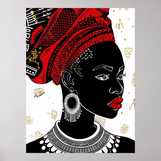 Poster-Kunst für Afrikanerin Poster (Vorne)