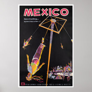 Poster Kunst Mexiko Druck Vintage Reise Heim Dekor