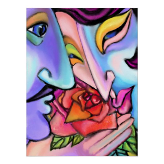 Poster Kunst Rose für dich (Vorderseite)