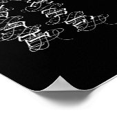 Poster kyrillisches Alphabet gotische Kalligrafie (Ecke)