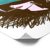 Poster Lady in Hat Illustration (Ecke)