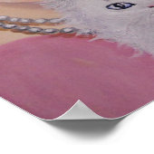 Poster/Lady mit einer weißen Katze Poster (Ecke)