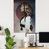 Poster "Lady Owl" (Heimbüro)