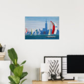 Poster "Lake Michigan - Chicago" (Heimbüro)