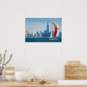Poster "Lake Michigan - Chicago" (Küche)