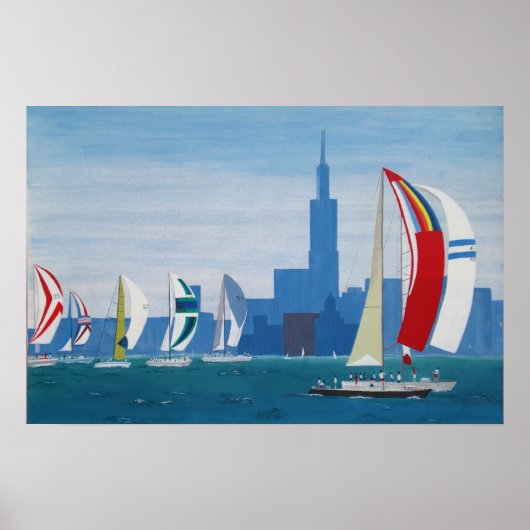 Poster "Lake Michigan - Chicago" (Vorne)