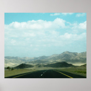 Poster Landschaft offener Straße