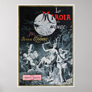 Poster "Le Miroir du Monde" mit Vintagem Buchcover