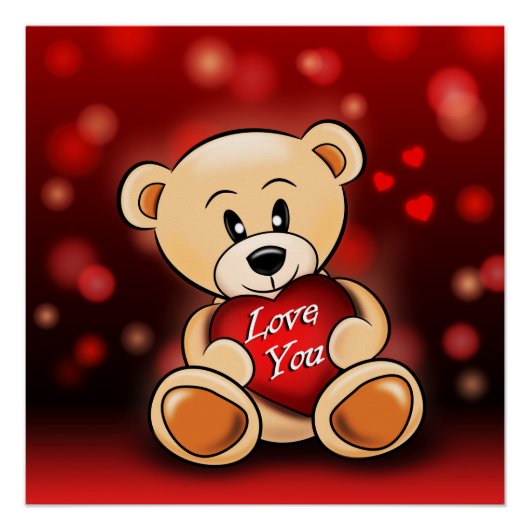 Poster Le Ourson liebt dich (Vorderseite)