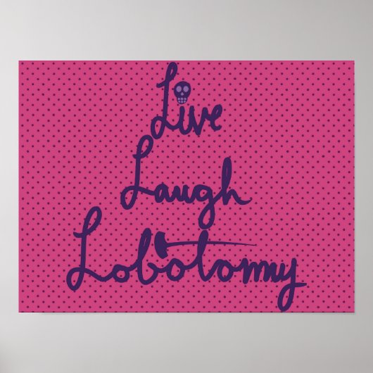 Poster Lebe Lache Lobotomie (Vorne)