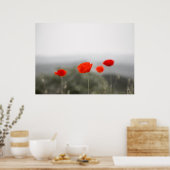 Poster/Leinwand-Druck von roten Mohnchen Poster (Küche)