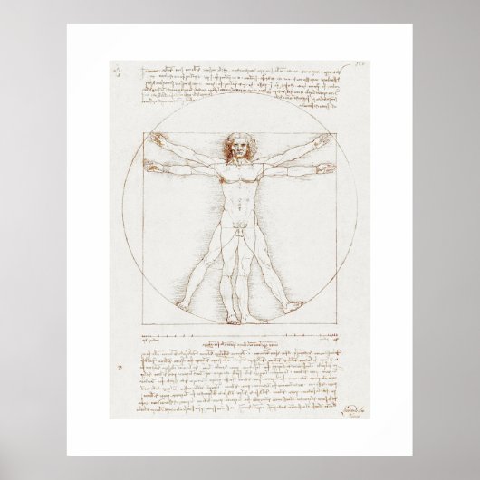 POSTER: LEONARDO DA VINCI: VITRUVIER POSTER (Vorne)