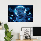 Poster Leopard’s bleu 08 (Heimbüro)