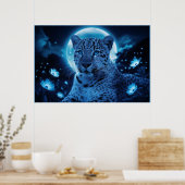 Poster Leopard’s bleu 08 (Küche)
