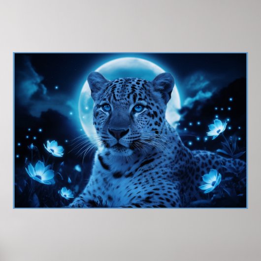 Poster Leopard’s bleu 08 (Vorne)