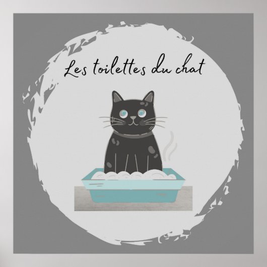 Poster, Les toettes du Chat Black Cat Poster (Vorne)