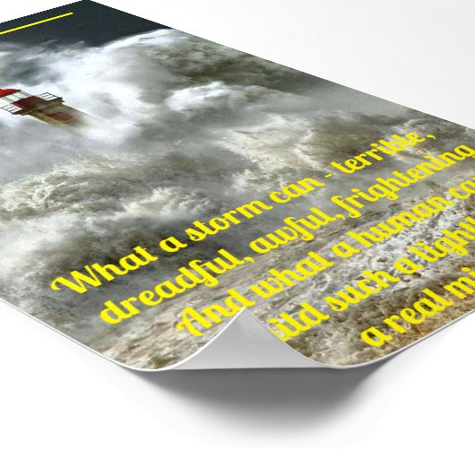 Poster-Leuchtturm im Sturm Poster (Ecke)