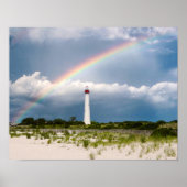 Poster - Leuchtturm Regenbogen (Vorne)