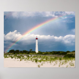 Poster - Leuchtturm Regenbogen