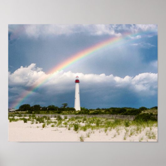 Poster - Leuchtturm Regenbogen (Vorne)