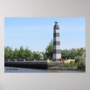 Poster - Leuchtturm Suisun Harbour (horizontal)