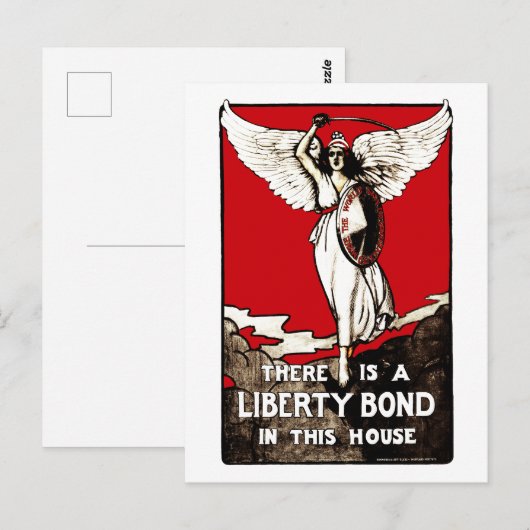 Poster "Liberty Bond World War I" 1918 Postkarte (Vorne/Hinten)