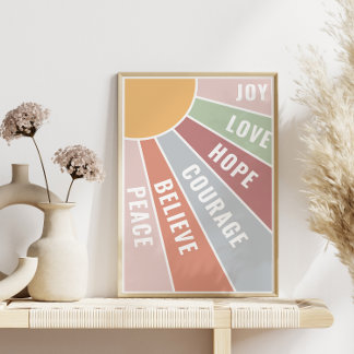 Poster Liebe Freude Mut und Hoffnung