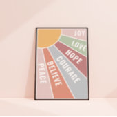 Poster Liebe Freude Mut und Hoffnung