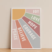 Poster Liebe Freude Mut und Hoffnung