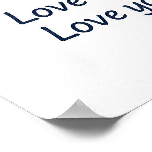 Poster Liebe ich Liebe Sie (Ecke)