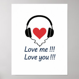 Poster Liebe ich Liebe Sie